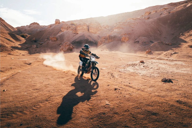 Bikes on route to Morocco for the rally